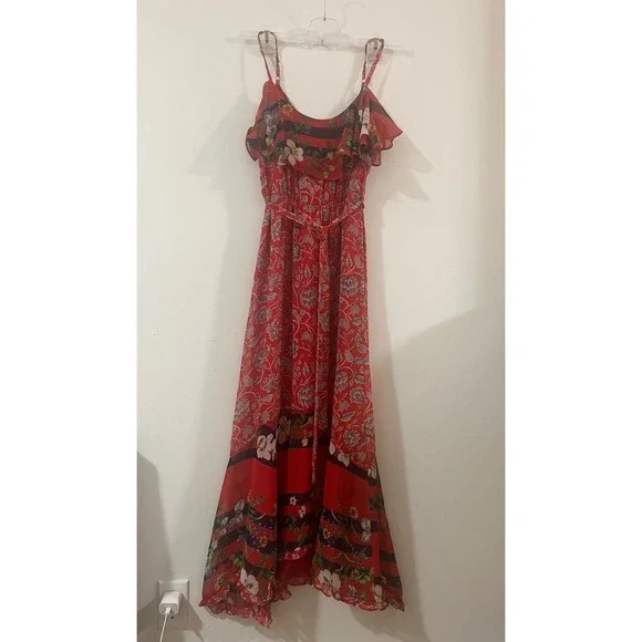 Anthropologie One September red  Floral Maxi Dress - Picture 4 of 4